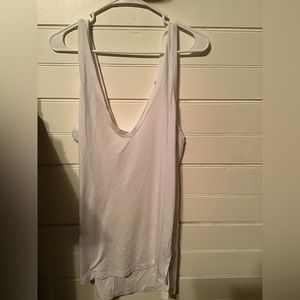Lululemon size 12 white tank top, open back with cross straps